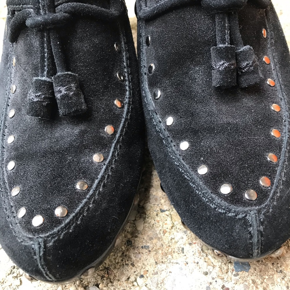 Stuart Weitzman Black Mules with Silver Accents - Picture 3 of 7